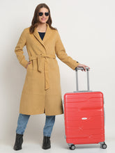 Load image into Gallery viewer, Teakwood Leather Red Patterned Hard-Sided Trolley Bag