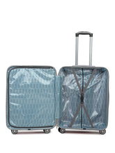 Load image into Gallery viewer, Unisex Black Textured Hard Sided Medium Size Check-In Trolley Bag