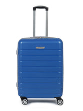 Load image into Gallery viewer, Unisex Blue Textured Hard Sided Cabin Size Trolley Bag