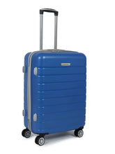 Load image into Gallery viewer, Unisex Blue Textured Hard Sided Cabin Size Trolley Bag