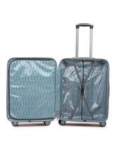 Load image into Gallery viewer, Unisex Blue Textured Hard Sided Cabin Size Trolley Bag