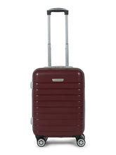 Load image into Gallery viewer, Unisex Coffee Brown Textured Hard Sided Cabin Size Trolley Bag