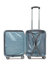 Load image into Gallery viewer, Unisex Coffee Brown Textured Hard Sided Cabin Size Trolley Bag