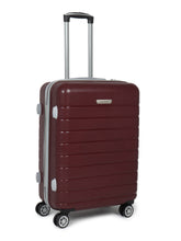Load image into Gallery viewer, Unisex Coffee Brown Textured Hard Sided Medium Size Check-In Trolley Bag