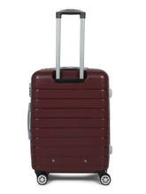 Load image into Gallery viewer, Unisex Coffee Brown Textured Hard Sided Medium Size Check-In Trolley Bag