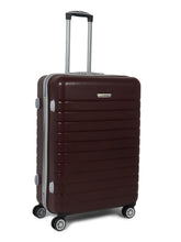 Load image into Gallery viewer, Unisex Set of 3 Coffee Brown Textured Hard Sided Trolley Bag