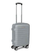Load image into Gallery viewer, Silver Textured Hard-Sided Cabin Trolley Suitcase