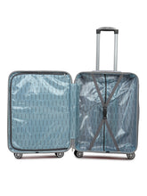 Load image into Gallery viewer, Silver Textured Hard-Sided Cabin Trolley Suitcase