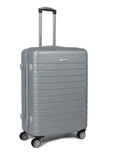 Load image into Gallery viewer, Silver Textured Hard-Sided Cabin Trolley Suitcase