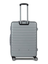 Load image into Gallery viewer, Silver Textured Hard-Sided Cabin Trolley Suitcase