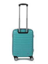 Load image into Gallery viewer, Unisex Turquoise Green Textured Hard Sided Cabin Size Trolley Bag