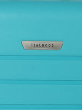 Load image into Gallery viewer, Unisex Turquoise Green Textured Hard Sided Cabin Size Trolley Bag