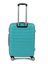 Load image into Gallery viewer, Unisex Turquoise Green Textured Hard Sided Medium Size Check-In Trolley Bag