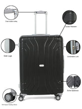 Load image into Gallery viewer, Unisex Hard Black Medium Trolley Bag