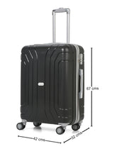 Load image into Gallery viewer, Unisex Hard Black Medium Trolley Bag