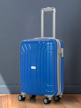 Load image into Gallery viewer, Unisex Hard Blue Medium Trolley Bag