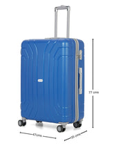 Load image into Gallery viewer, Unisex Hard Blue Large Trolley Bag