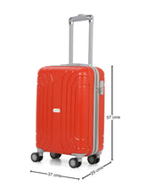 Load image into Gallery viewer, Unisex Hard Red Medium Trolley Bag
