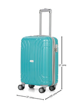 Load image into Gallery viewer, Unisex Hard Turquoise Cabin Trolley Bag