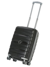 Load image into Gallery viewer, Teakwood Leather Unisex Black Textured Hard-Sided Cabin Trolley Bag