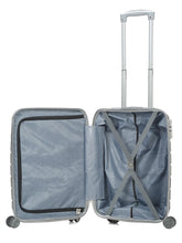 Load image into Gallery viewer, Teakwood Leather Unisex Black Textured Hard-Sided Cabin Trolley Bag