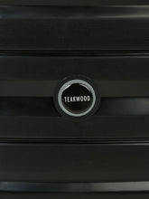 Load image into Gallery viewer, Teakwood Leather Unisex Black Textured Hard-Sided Cabin Trolley Bag