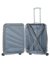 Load image into Gallery viewer, Teakwood Leather Unisex Black Textured Hard-Sided Medium Trolley Bag
