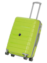 Load image into Gallery viewer, Teakwood Leather Unisex Green Textured Hard-Sided Trolley Bag