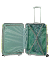 Load image into Gallery viewer, Teakwood Leather Unisex Green Textured Hard-Sided Trolley Bag