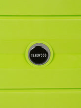 Load image into Gallery viewer, Teakwood Leather Unisex Green Textured Hard-Sided Trolley Bag