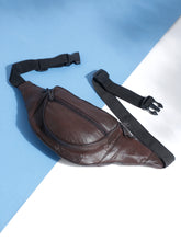 Load image into Gallery viewer, Teakwood Genuine Leather Brown Waist Pouch