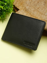 Load image into Gallery viewer, Men Black Leather Two Fold Wallet