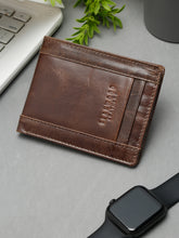 Load image into Gallery viewer, Teakwood Leathers men brown RFID Protected two fold wallet