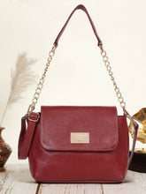 Load image into Gallery viewer, Red Leather Structured Shoulder Bag