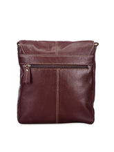 Load image into Gallery viewer, Teakwood Unisex Brown Genuine Leather Messenger Bag