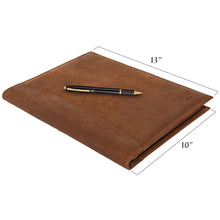 Load image into Gallery viewer, Unisex Brown Solid Genuine Leather Portfolio / File Folder - Clearance sale