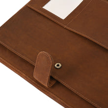 Load image into Gallery viewer, Unisex Brown Solid Genuine Leather Portfolio / File Folder - Clearance sale