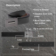 Load image into Gallery viewer, Teakwood Men Genuine Leather Black & Brown Solid Belt
