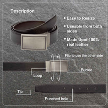 Load image into Gallery viewer, Teakwood Men Genuine Leather Black & Brown Solid Reversible Belt