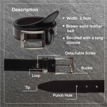 Load image into Gallery viewer, Teakwood Men Black Genuine Leather Belt - Clearance sale