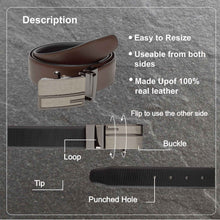Load image into Gallery viewer, Teakwood Men Genuine Leather Black & Brown Solid Reversible Belt