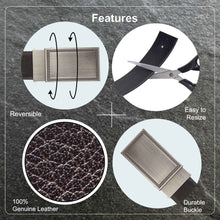 Load image into Gallery viewer, Teakwood Men Genuine Leather Black & Brown Solid Reversible Belt