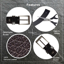 Load image into Gallery viewer, Teakwood Men Black Genuine Leather Belt - Clearance sale