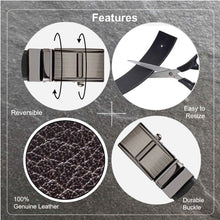 Load image into Gallery viewer, Teakwood Men Genuine Leather Black & Brown Solid Reversible Belt
