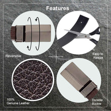 Load image into Gallery viewer, Teakwood Men Genuine Leather Black & Brown Solid Reversible Belt