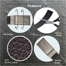 Load image into Gallery viewer, Teakwood Men Genuine Leather Black & Brown Solid Reversible Belt