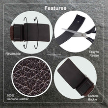 Load image into Gallery viewer, Teakwood Men Genuine Leather Black & Brown Solid Reversible Belt
