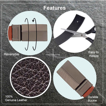 Load image into Gallery viewer, Teakwood Men Genuine Leather Black & Tan Solid Reversible Belt