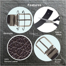 Load image into Gallery viewer, Teakwood Men Genuine Leather Black & Brown Solid Reversible Belt