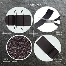 Load image into Gallery viewer, Teakwood Men Genuine Leather Black & Brown Solid Reversible Belt